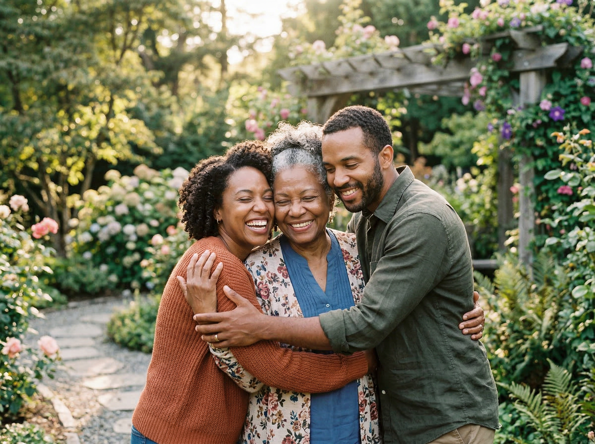 Familia unida en un momento de serenidad